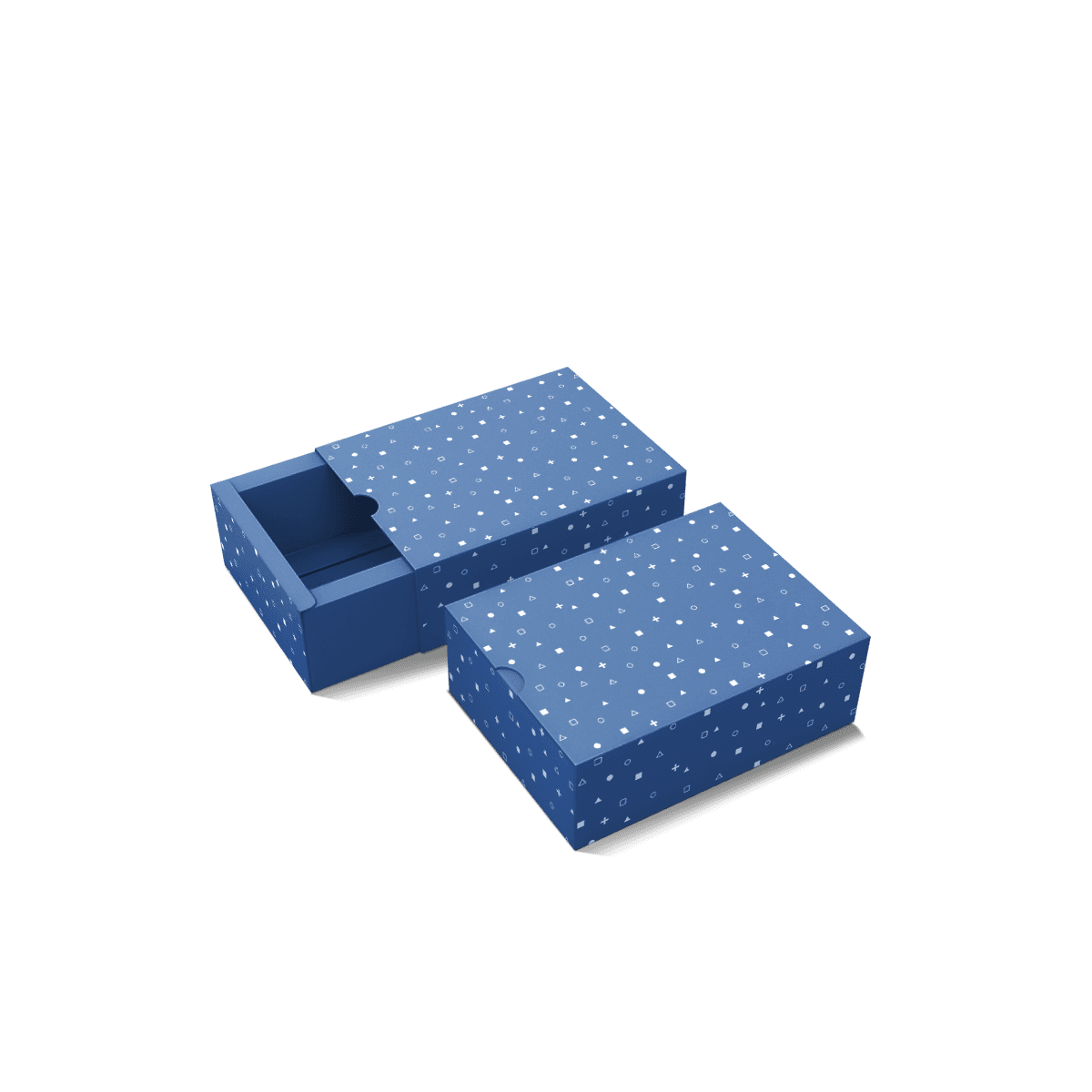 Custom tray and sleeve boxes with sliding paperboard sleeves and matching trays, styled for premium product presentation and retail display.