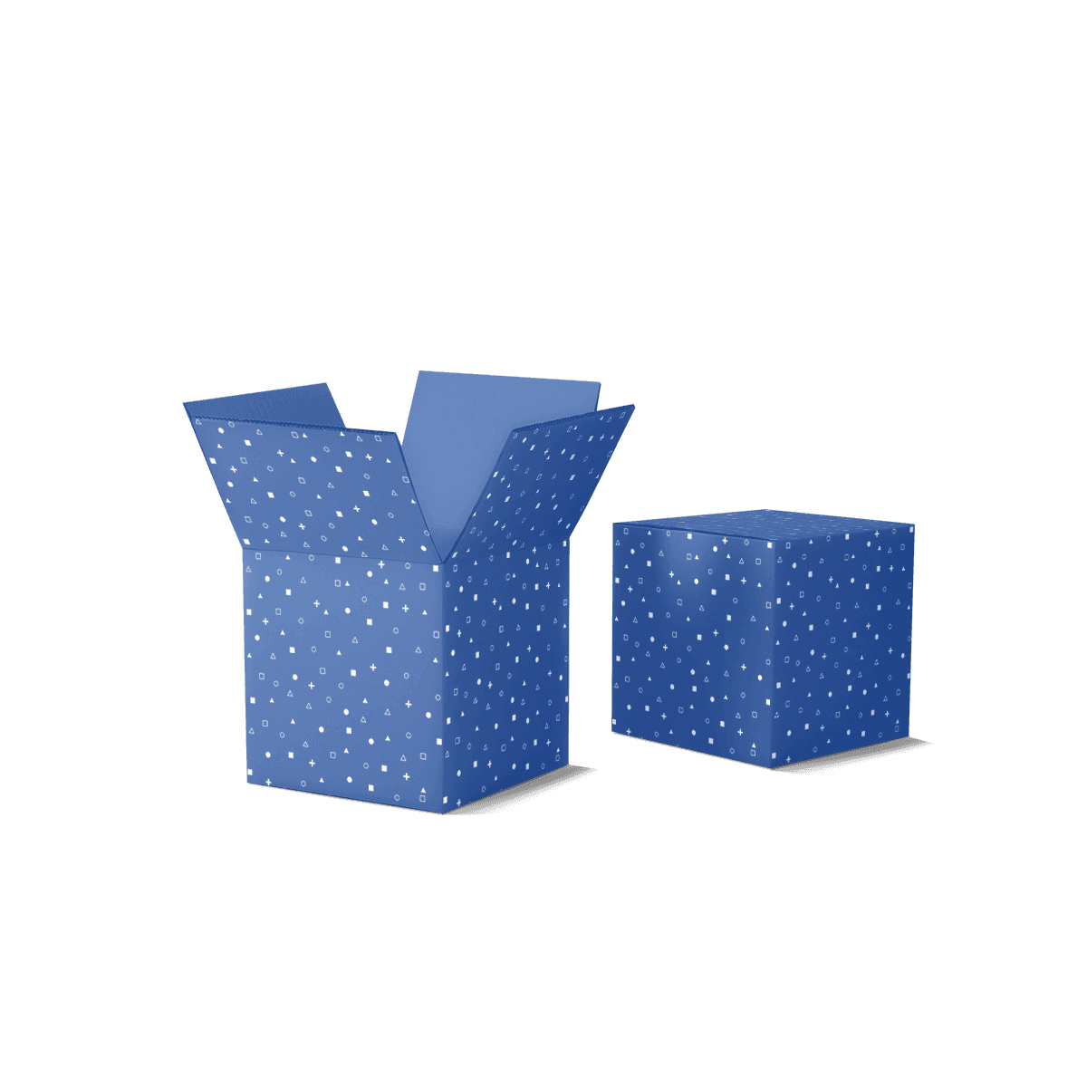 Full overlap corrugated boxes with extended top and bottom flaps, displayed for stronger stacking support and heavy product shipping.