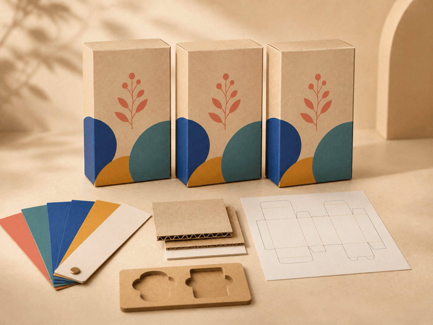 Organised packaging samples and specifications for consistent repeat ordering