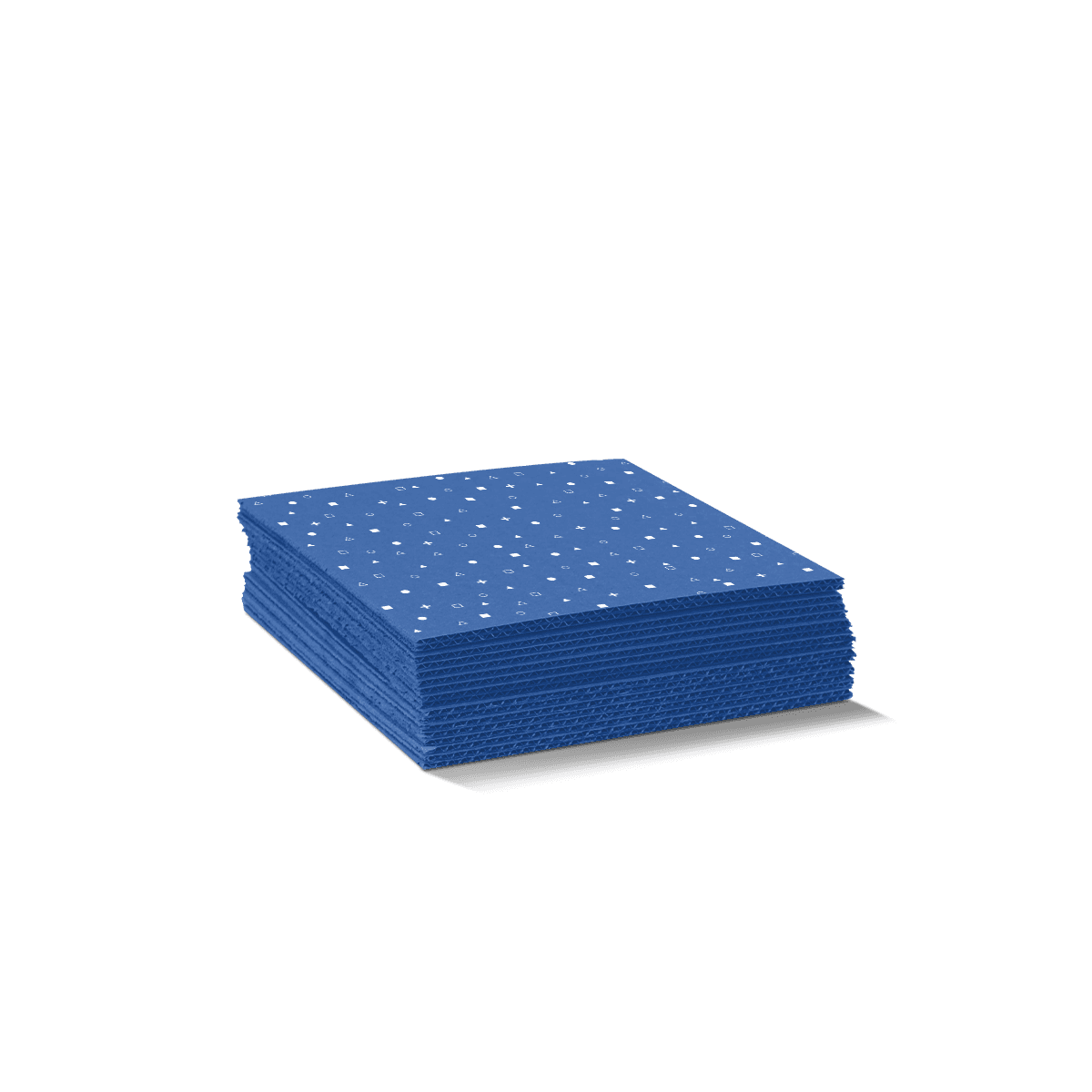 Flat cardboard layer pads stacked between products inside a shipping carton, showing protective board sheets for separation and stability.