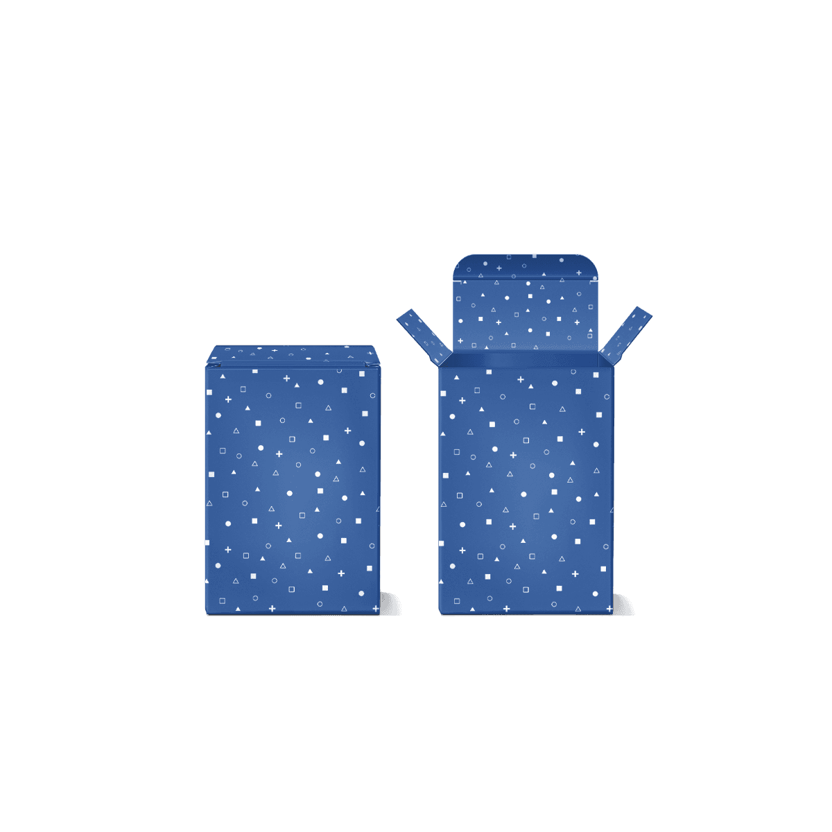 Straight tuck end paperboard boxes with matching top and bottom tuck flaps, shown with clean printed panels and retail carton detail.