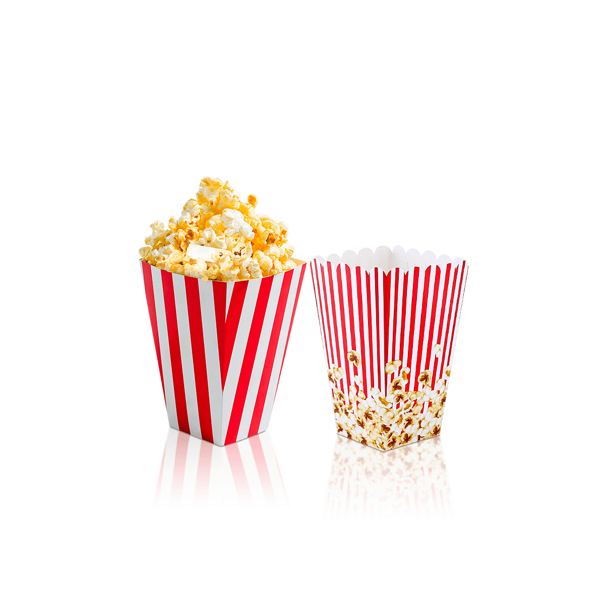Custom popcorn boxes with printed cardboard packaging for cinema snacks, events and takeaway treats