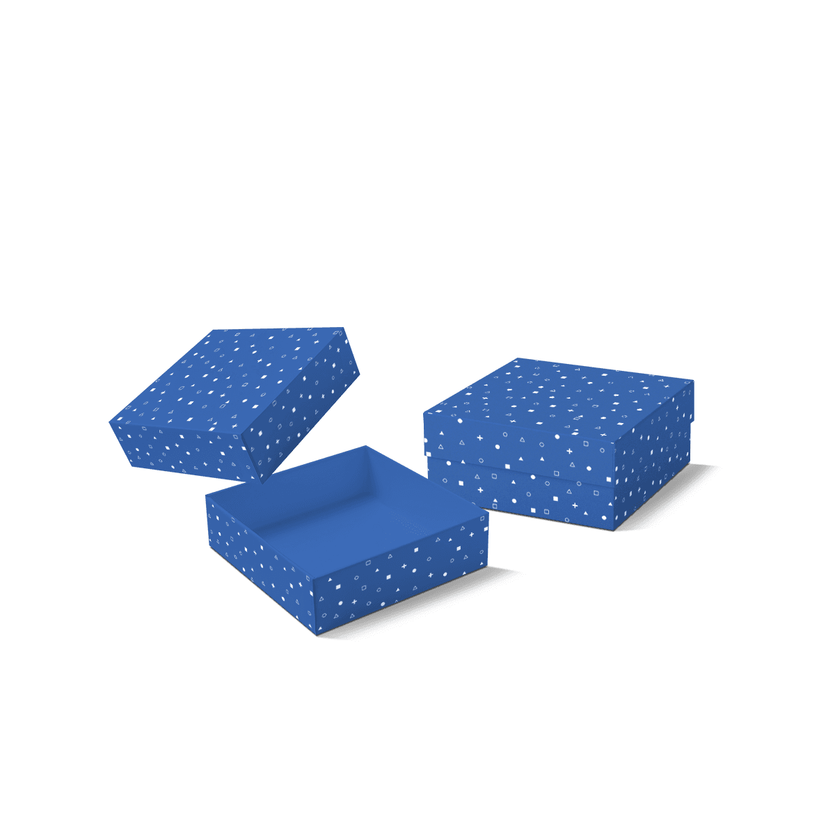 Telescopic rigid boxes with sliding lid and base sections, shown in thick printed board for premium products needing a controlled reveal.