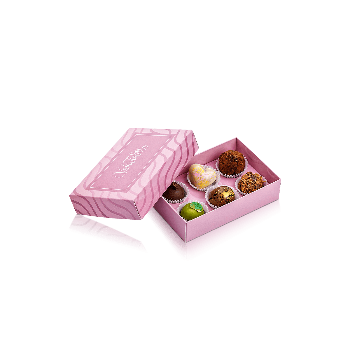Custom chocolate boxes with premium printed packaging for truffles, pralines, bars and confectionery gift sets