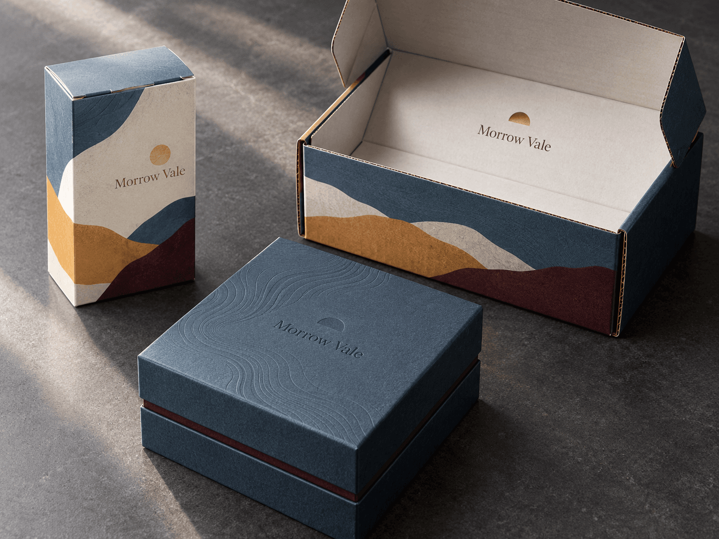Paperboard carton, E-flute mailer and rigid box compared around one premium skincare product.