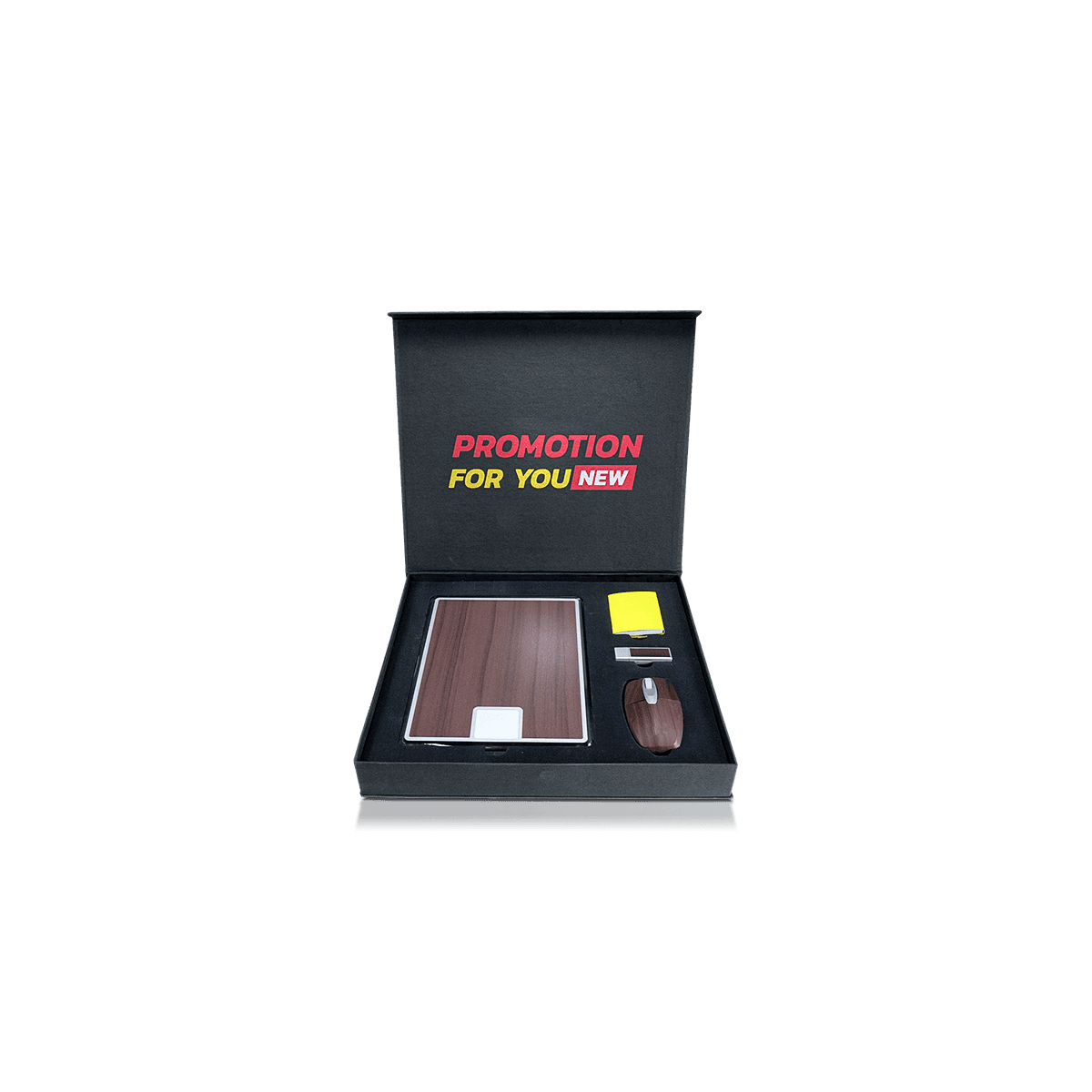 Custom promotional boxes with printed cardboard packaging for campaign products, event giveaways and branded samples