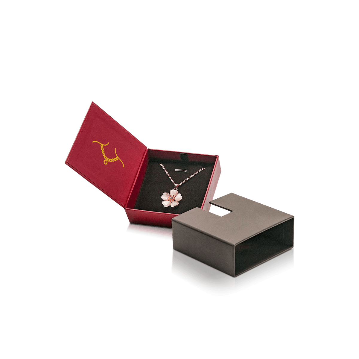 Custom necklace boxes with elegant jewellery packaging for chains, pendants and premium retail display