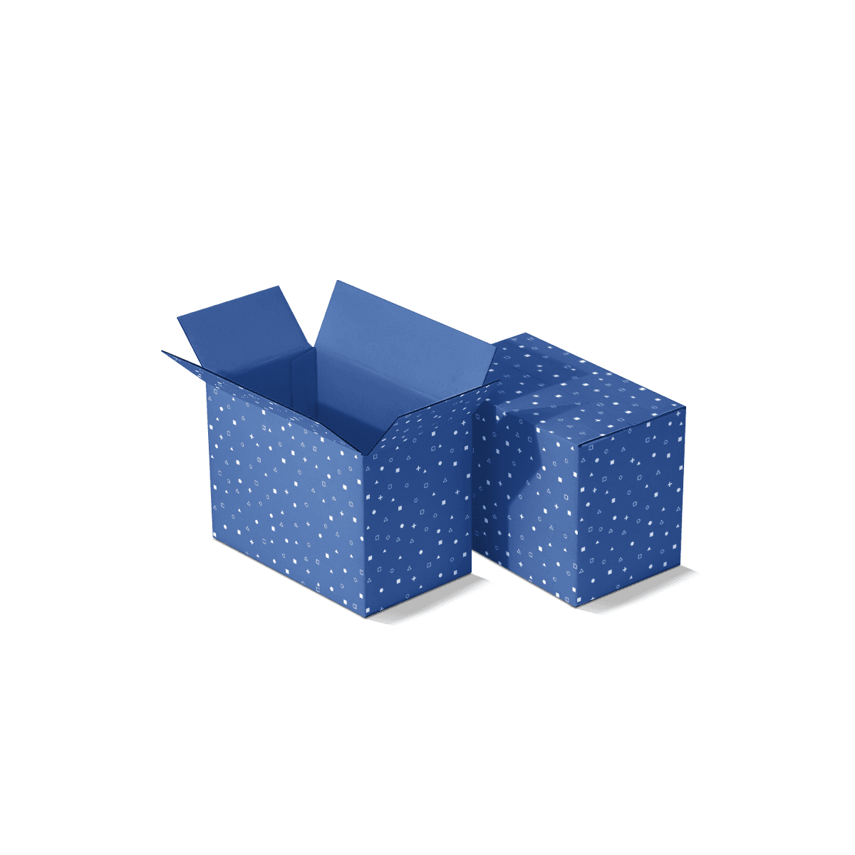 Corrugated shipping boxes in kraft and white board with visible fluted edges, shown for protective parcel delivery and custom branded shipping.