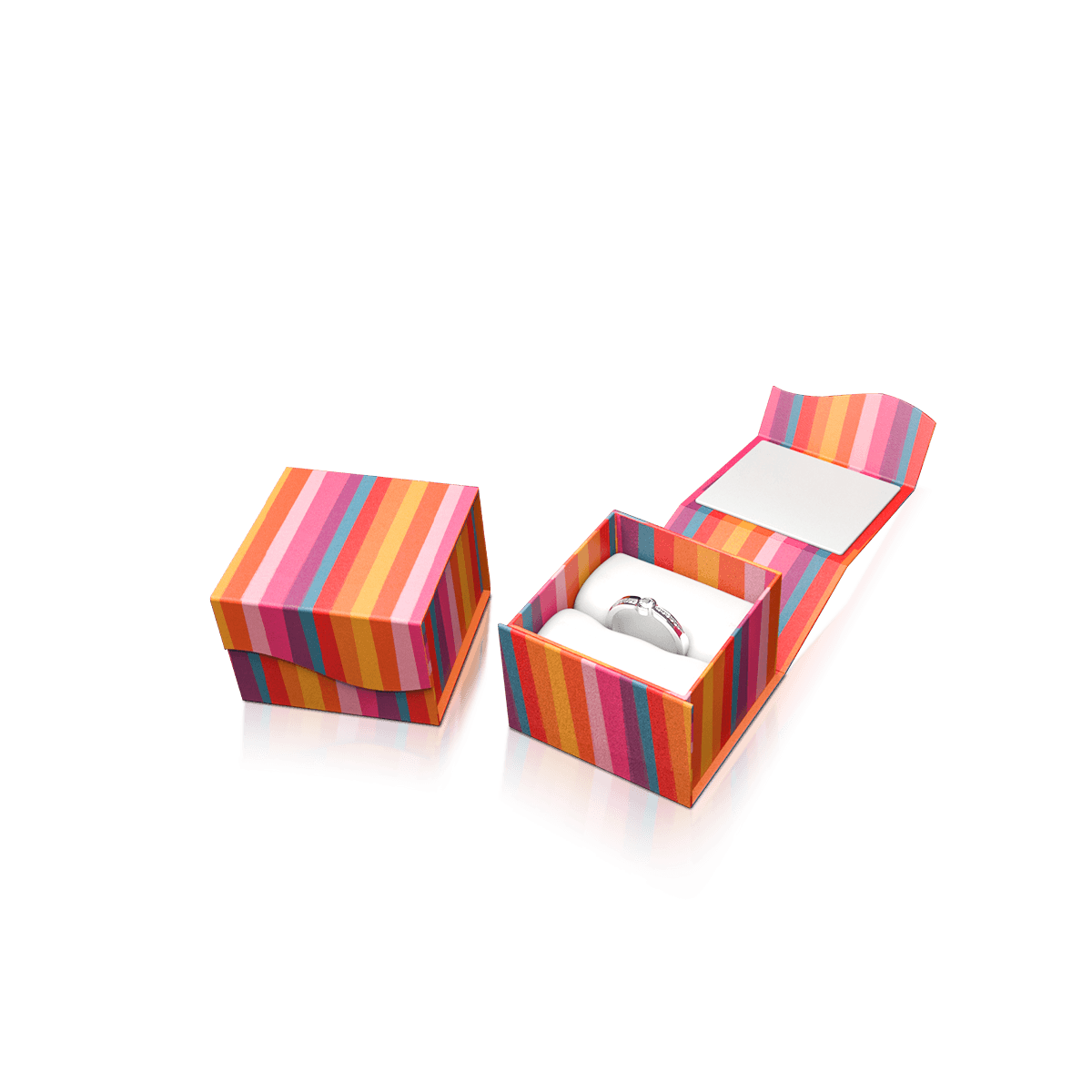 Custom ring boxes with premium jewellery packaging for engagement rings, wedding rings and gift presentation