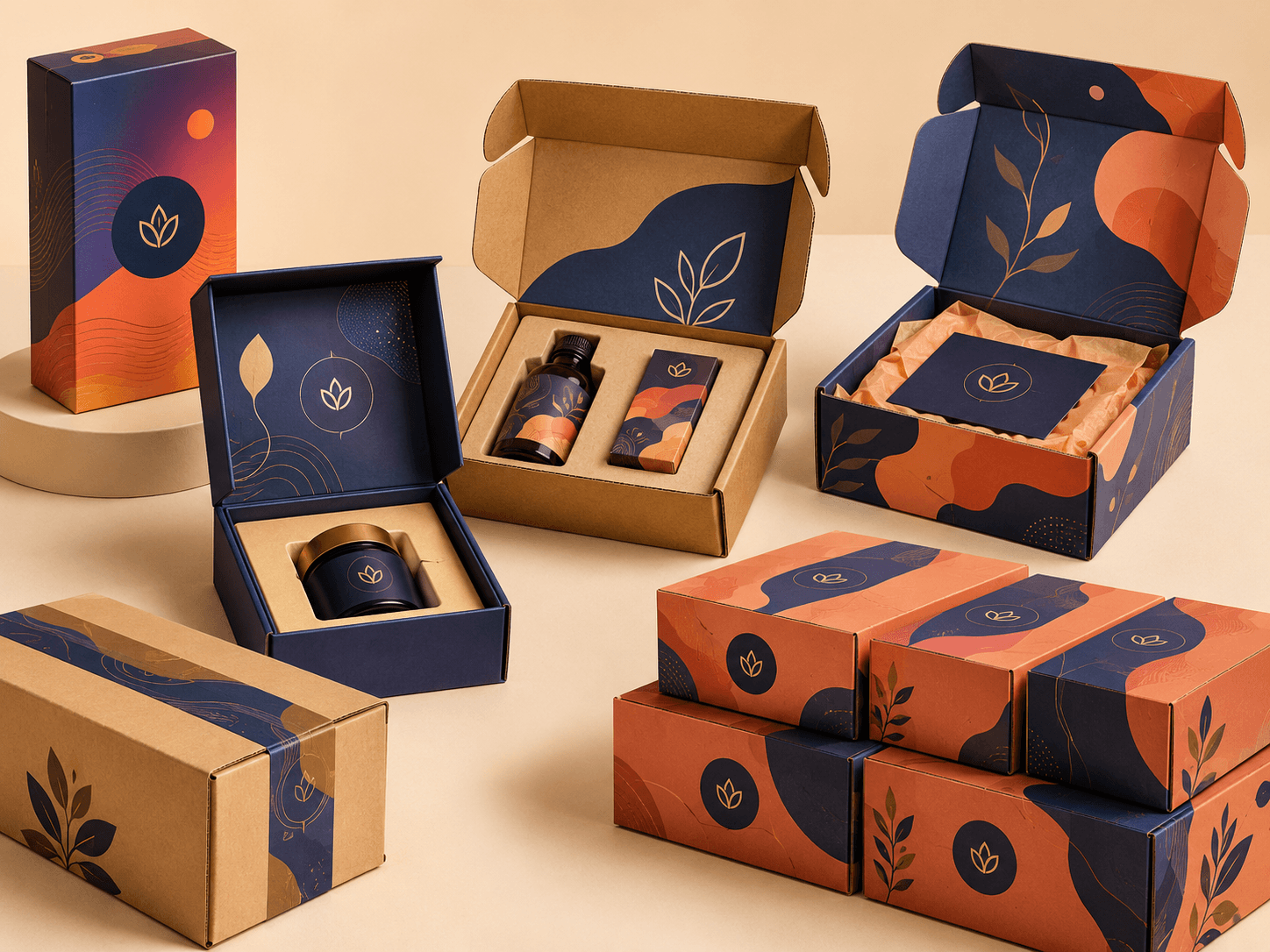 Premium packaging samples for retail shelves, ecommerce delivery, gifting, fulfilment and subscription boxes.