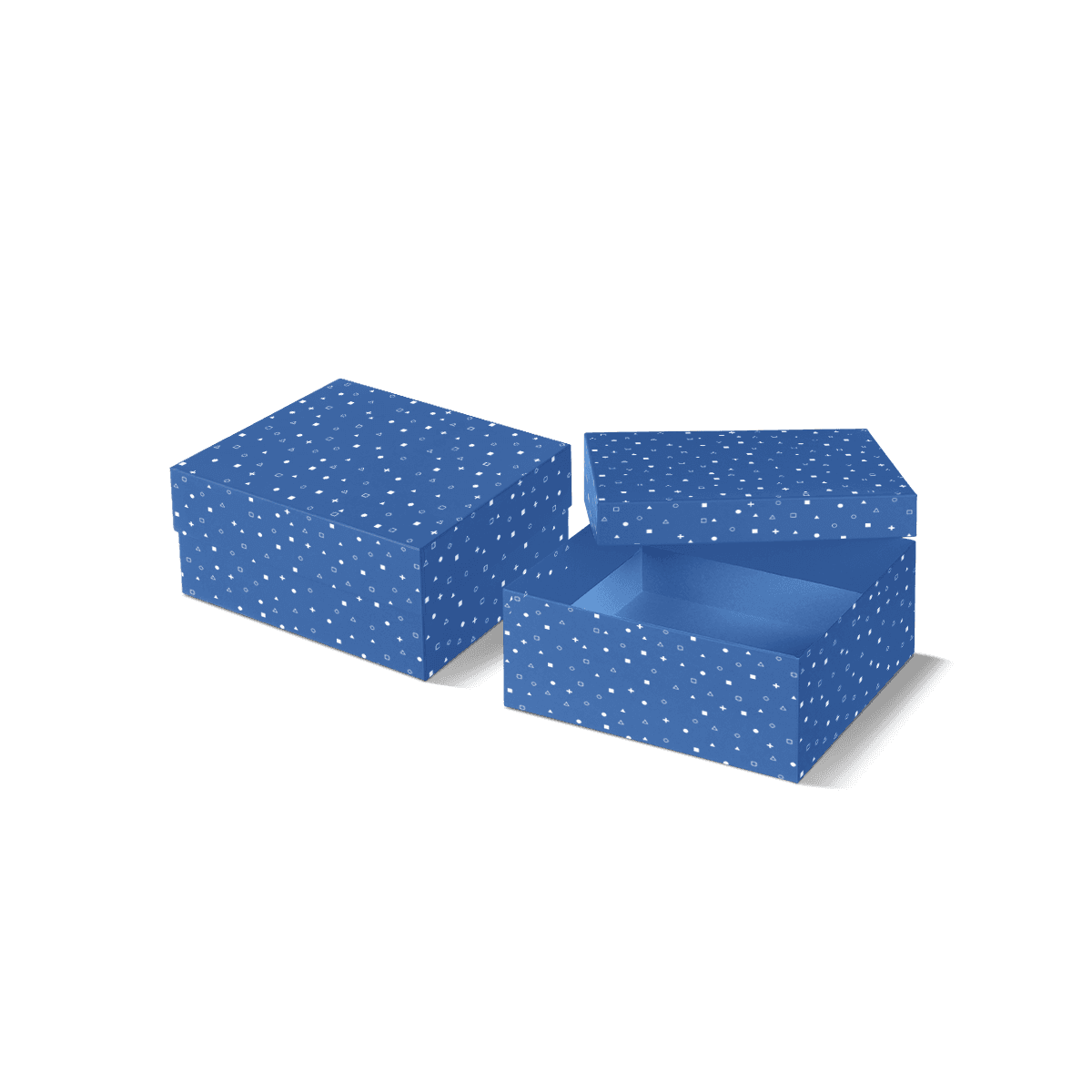 Rigid lid and base boxes with separate two-piece construction and thick board walls, styled for premium gift, retail and presentation packaging.