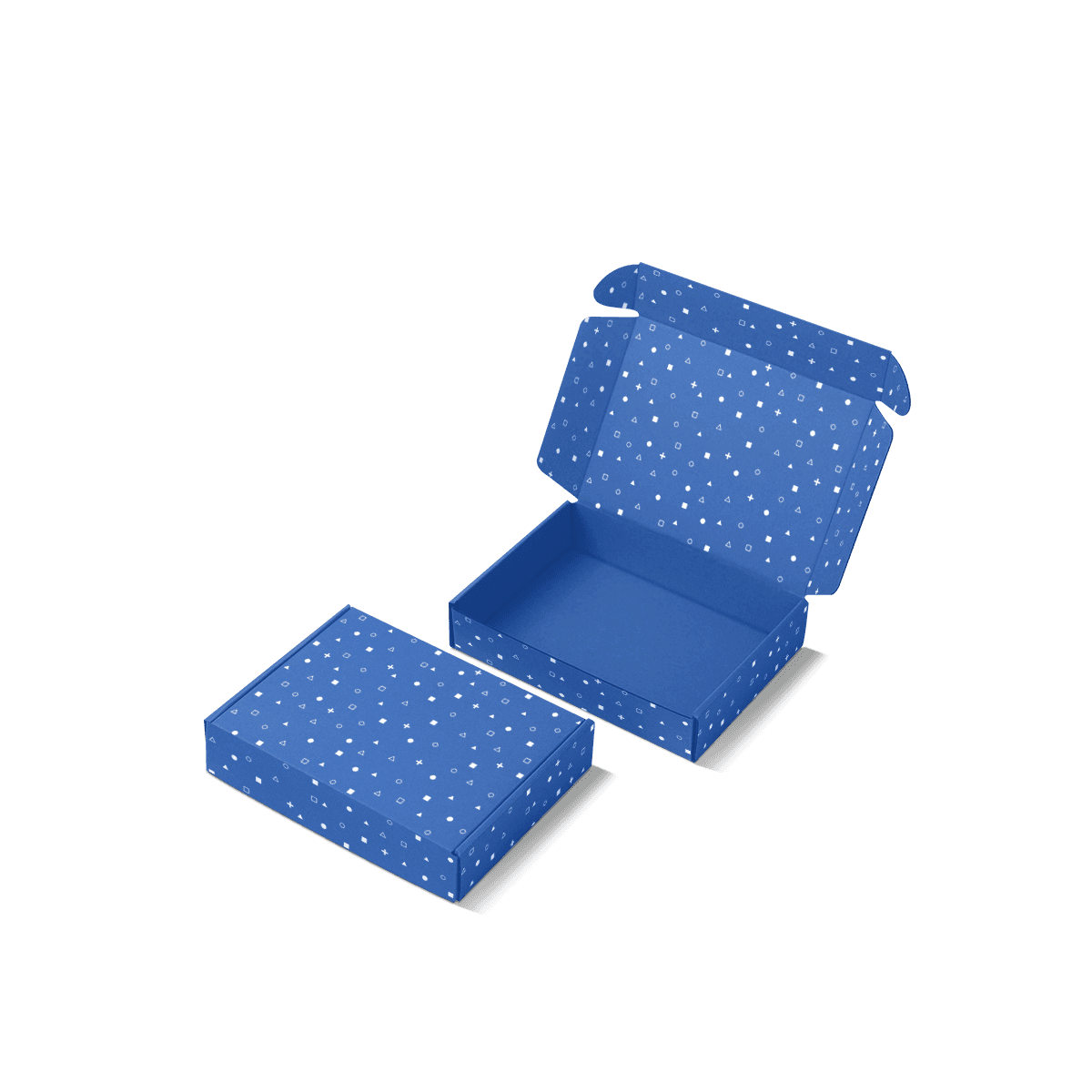 Mailer box with Ears and open and close position