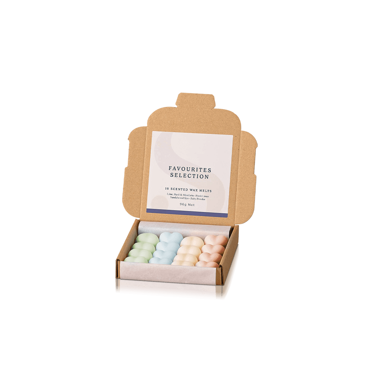 Custom wax melt boxes with printed paperboard packaging for scented wax melts and home fragrance collections