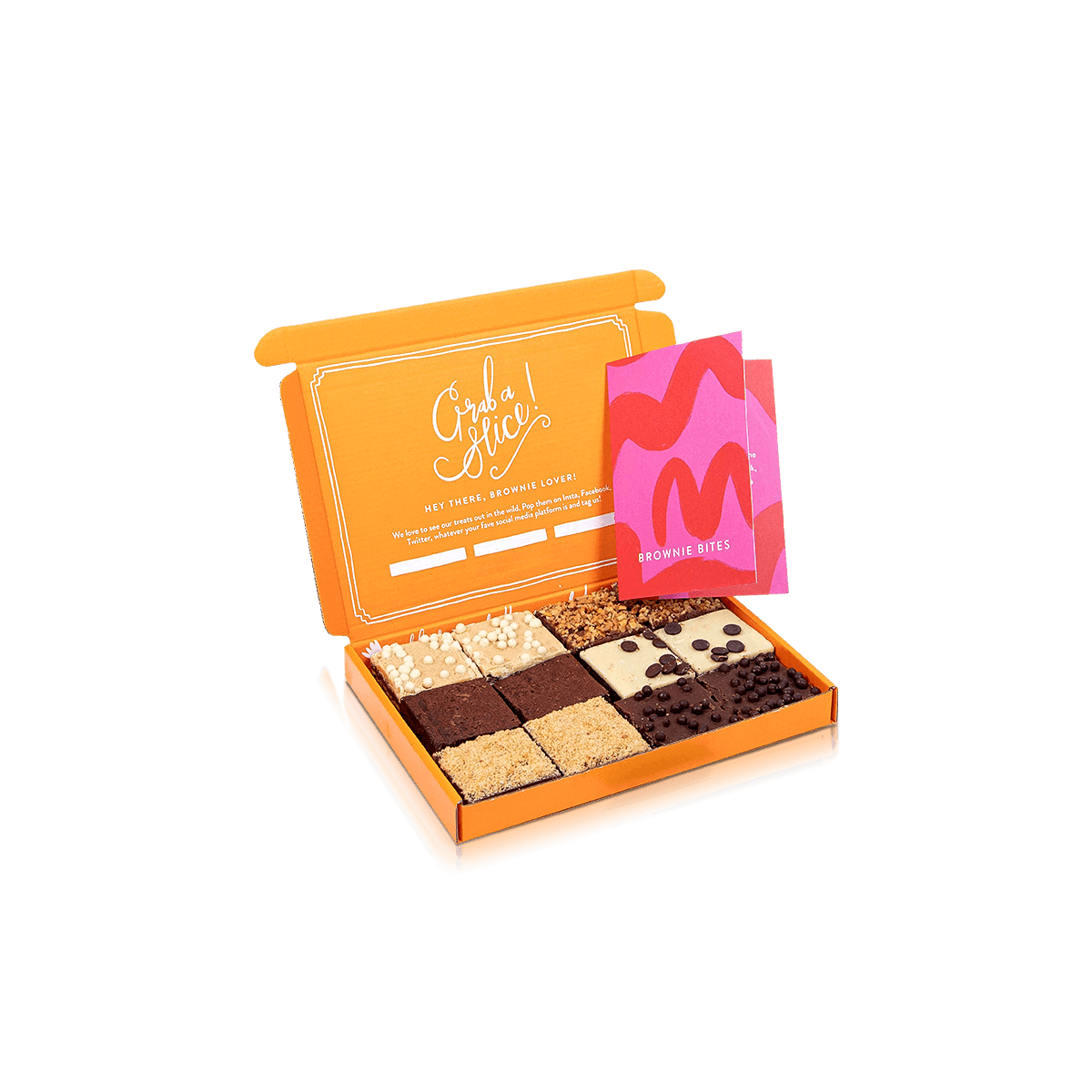 Custom brownie boxes with printed cardboard packaging for bakery brownies, dessert slices and postal treat boxes