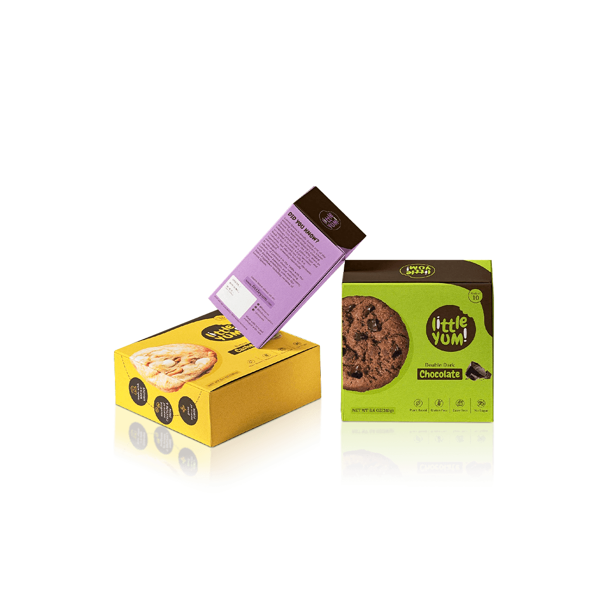 Custom cookie boxes with printed paperboard packaging for biscuits, bakery gifts and retail confectionery displays