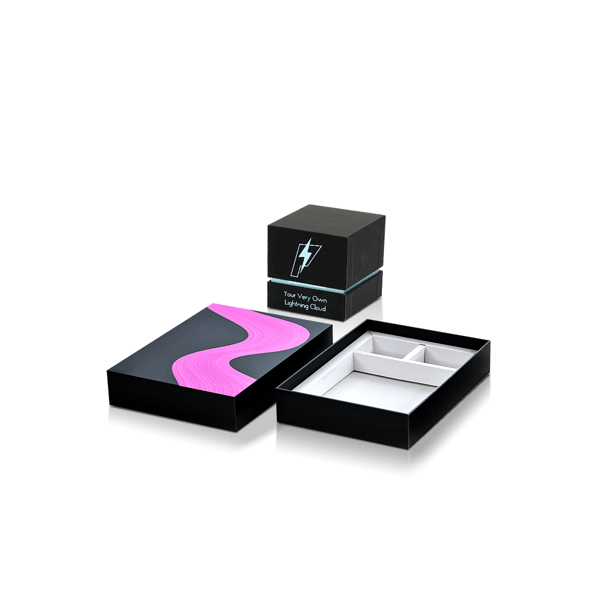 Custom electronic accessories boxes with printed cardboard packaging for small tech items and retail displays