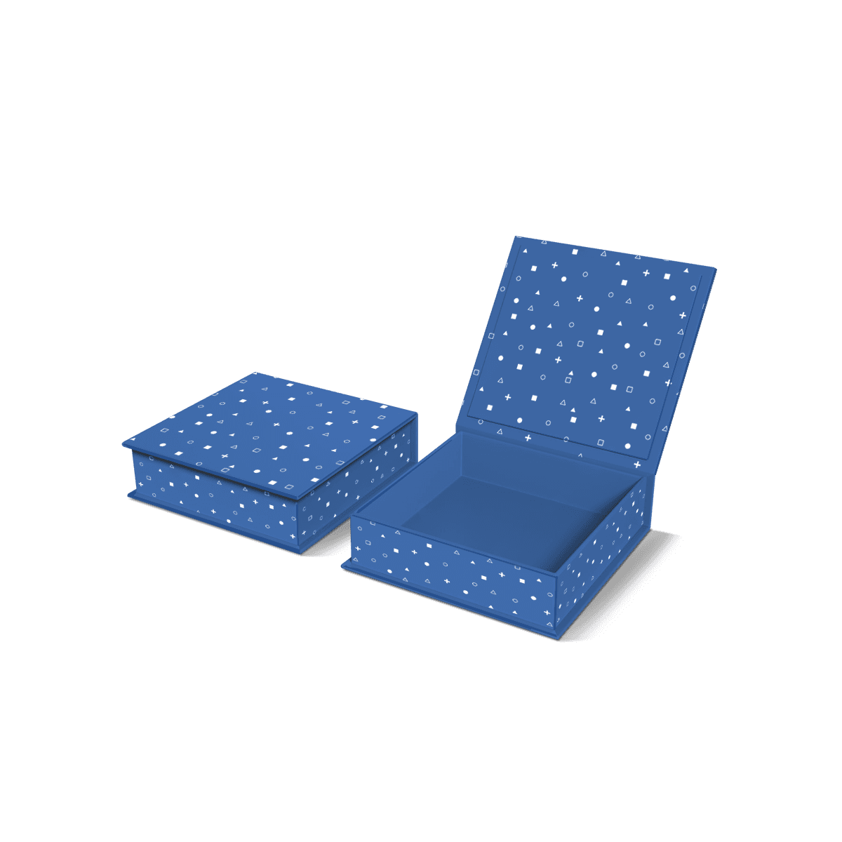 Book style rigid boxes with hinged opening and strong turned-edge board construction, displayed for premium presentation, gift sets and luxury retail packaging.