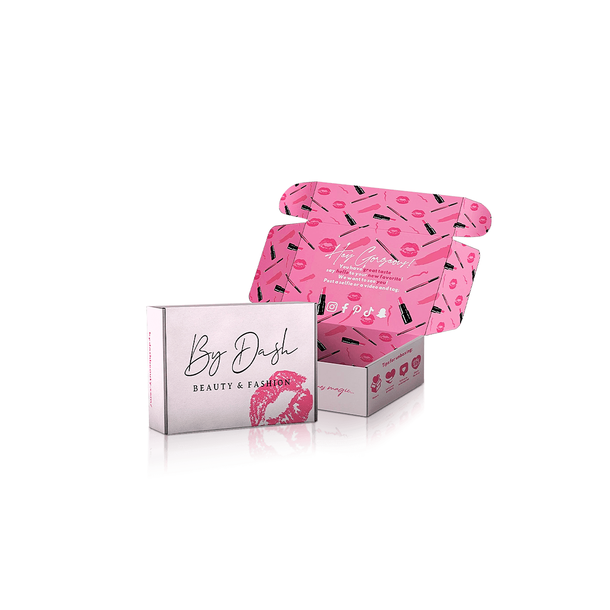 Custom cosmetic mailer boxes with branded corrugated packaging for beauty ecommerce and subscription delivery