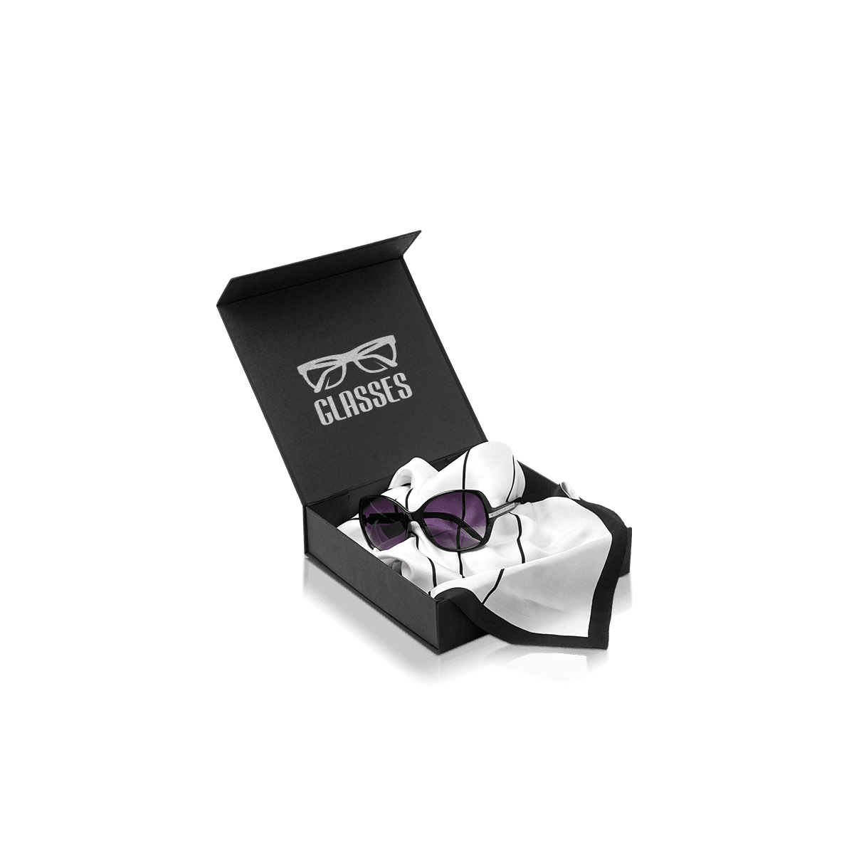Custom sunglasses boxes with protective accessory packaging for eyewear, cases and retail display