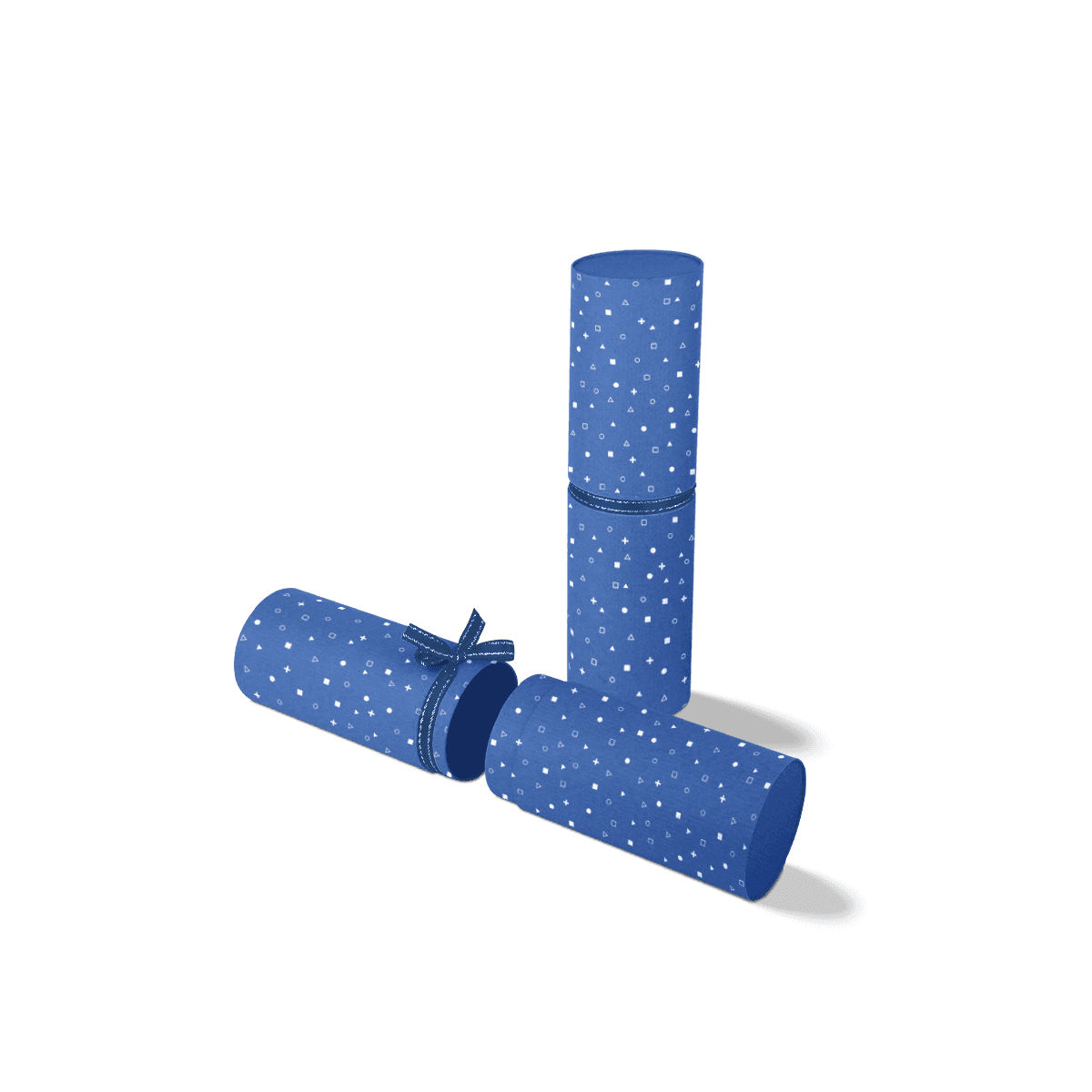 Luxury gift tubes with printed cylindrical paperboard bodies and fitted lids, arranged for premium gifting, retail sets and presentation packaging.
